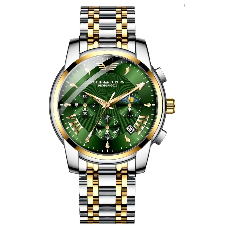 TEMU Montre mécanique automatique dorée de luxe pour homme/femme - doré luxueux avec aiguilles lumineuses, une montre de tous adaptée aux occasions
