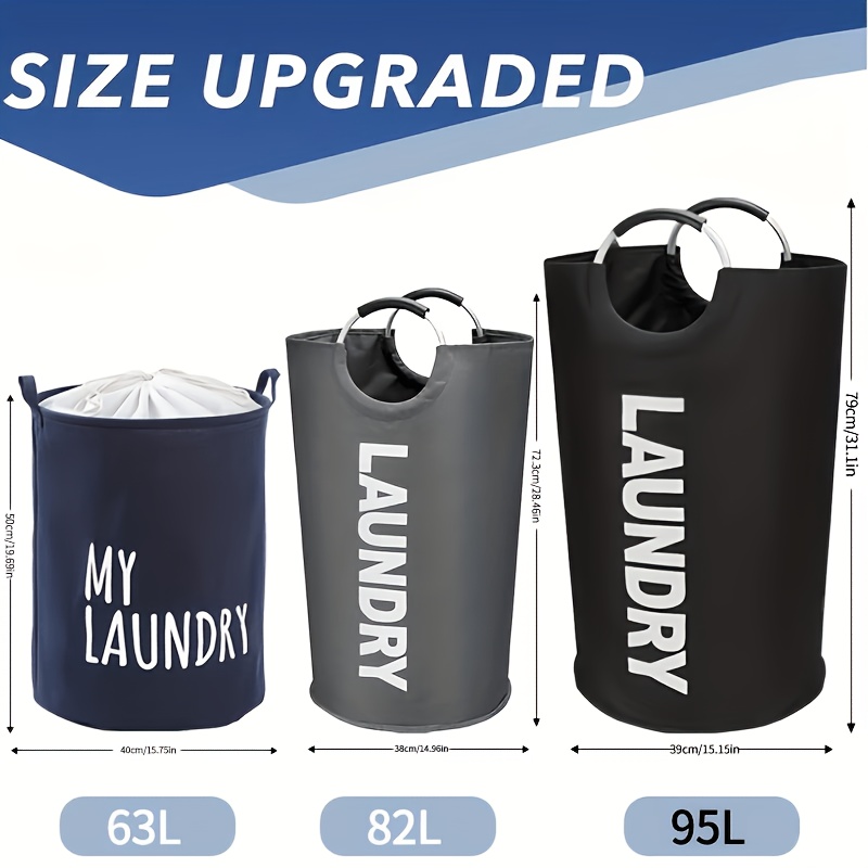 large laundry basket with foldable laundry bag independent high hanger foldable   high quality laundry basket of high quality the handle ring adopts a half ring design and   is more secure and wear resistant