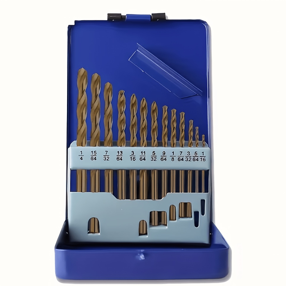 Image of 13pcs Of Cobalt Drill Suit-m35 Steel Spiral Drill Bits For Metal, Cast, -durable Metal Box, Metal Drill Bits | Durable Drill Bits | Metal Drill Bits