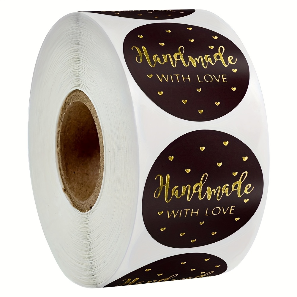 500pcs Stickers Baking Label Wedding Sticker Party Label Decoration Envelope Seal Stationery Black Sticker