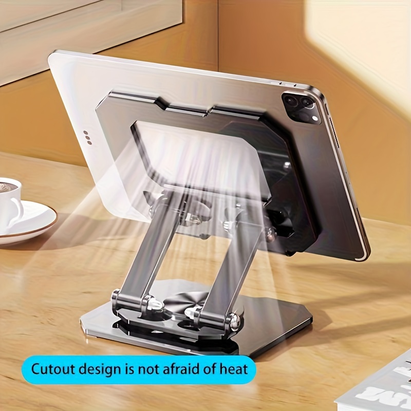 Nuevo Modelo 2025, Soporte para Tablet, Soporte Giratorio Ajustable de 360 Grados, Ajuste de Ángulo Ergonómico, Hecho de Material Metálico Completo, Más Estable y Duradero, Ideal para la Oficina, Ver Series de TV, un Regalo Genial para Navidad
