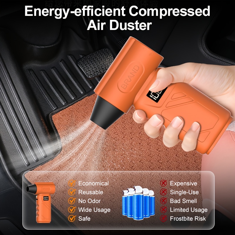 cordless 9000000rph mini turbo fan for snow leaves deep cleaning with ergonomic grip dust from car ideal portable tool for home office garage outdoor birthday gift Product details 8