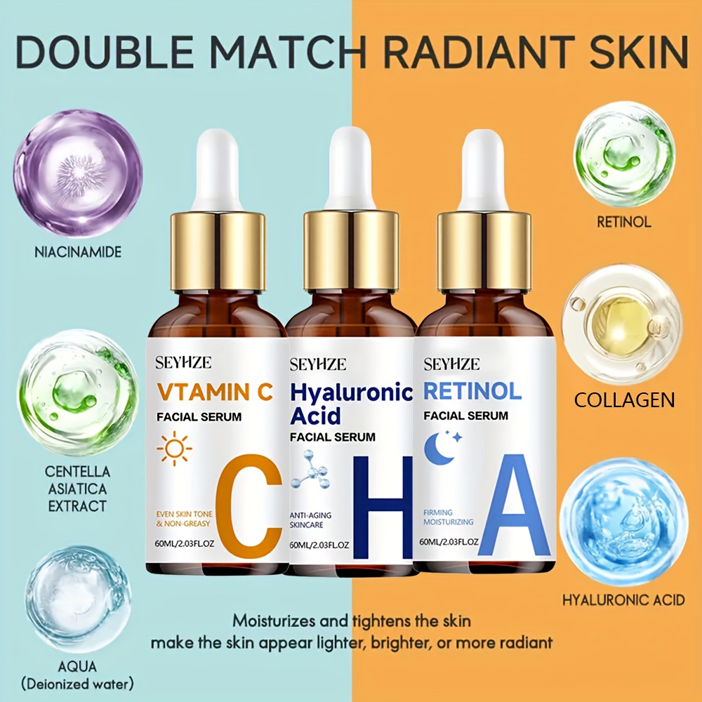 seyhze day night vitamin c retinol hyaluronic acid 3 in 1 - Temu
