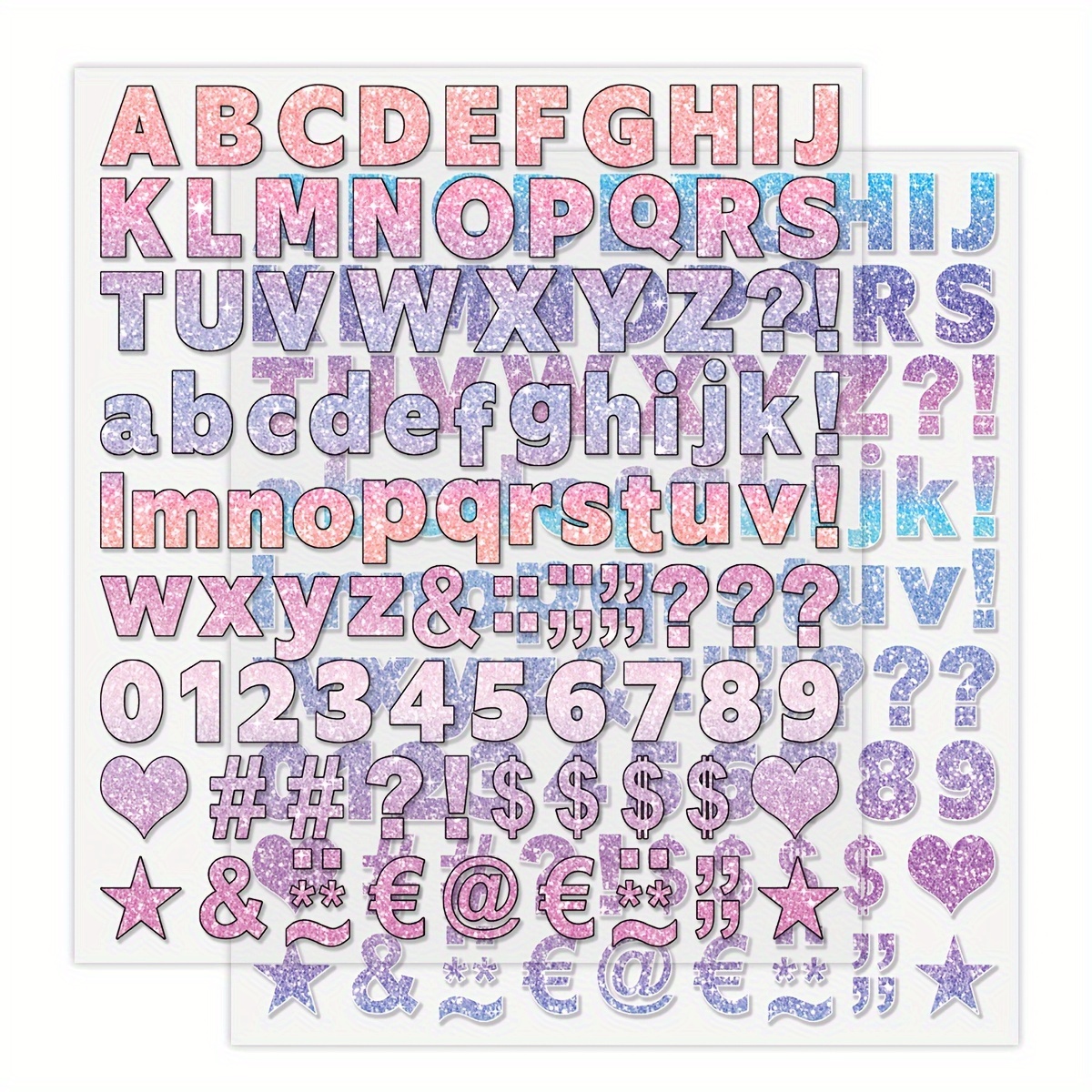 

10pcs/20pcs Color Letters A-z& A-b & Love & Heat Transfer Stickers, Vinyl Fashion Heat Transfer Decal, Throw Pillow Jacket Vest Patch