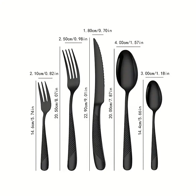 Set Posate Da Insalata 4 Pezzi - Acciaio Inox, 20cm, Per Cucina, Ristorante E Feste - Foto 4