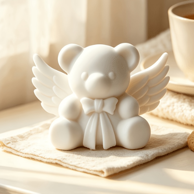 TEMU Adorable Teddy Bear With Wings And A Bow Tie, A Small . Perfect For Home Decor, Office Decor, Car Decor, Birthdays, Valentine's Day, Christmas,