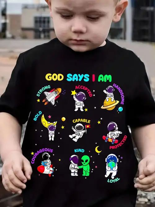 God Says I am Strong Accepted Handsome Bold Capable Protected Kind Loyal Kids tee God Says I am Strong Accepted Handsome Bold Capable Protected Kind Loyal Kids tee