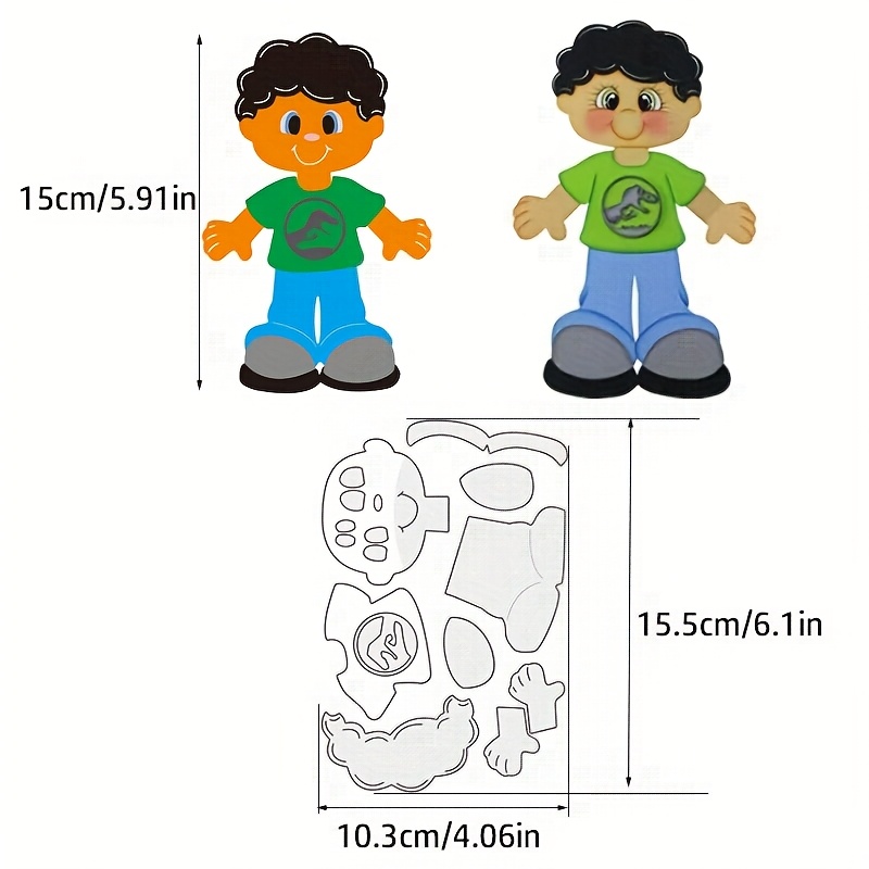 Fustella Metallica Per Scrapbooking - Stencil Taglio Carta 12.4x9.8cm Per Biglietti Fai Da Te - Foto 12