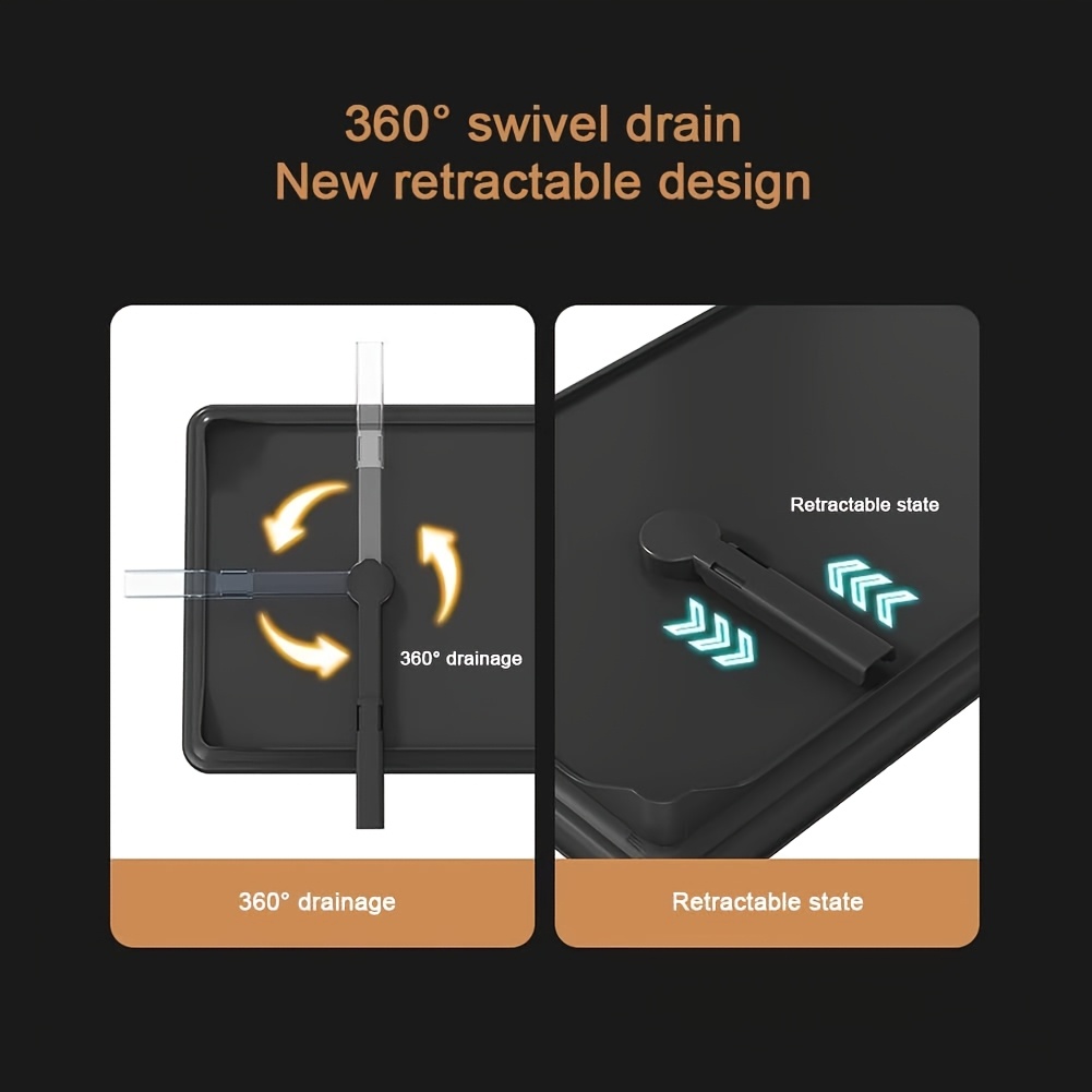 double tier luxury kitchen dish rack double tier dish and cutlery rack with drain tray automatic drainage knife holder rust resistant cutting board rack large capacity     easy to clean and suitable for display   drainage design Product details 2