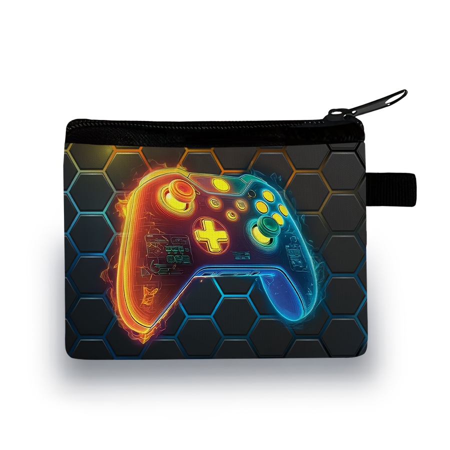TEMU Portefeuille de Jeu Compatible pour Jeux Vidéo - Porte-Monnaie Léger et Résistant avec Fermeture Éclair et Porte-Billets Thématique Gamer, pour