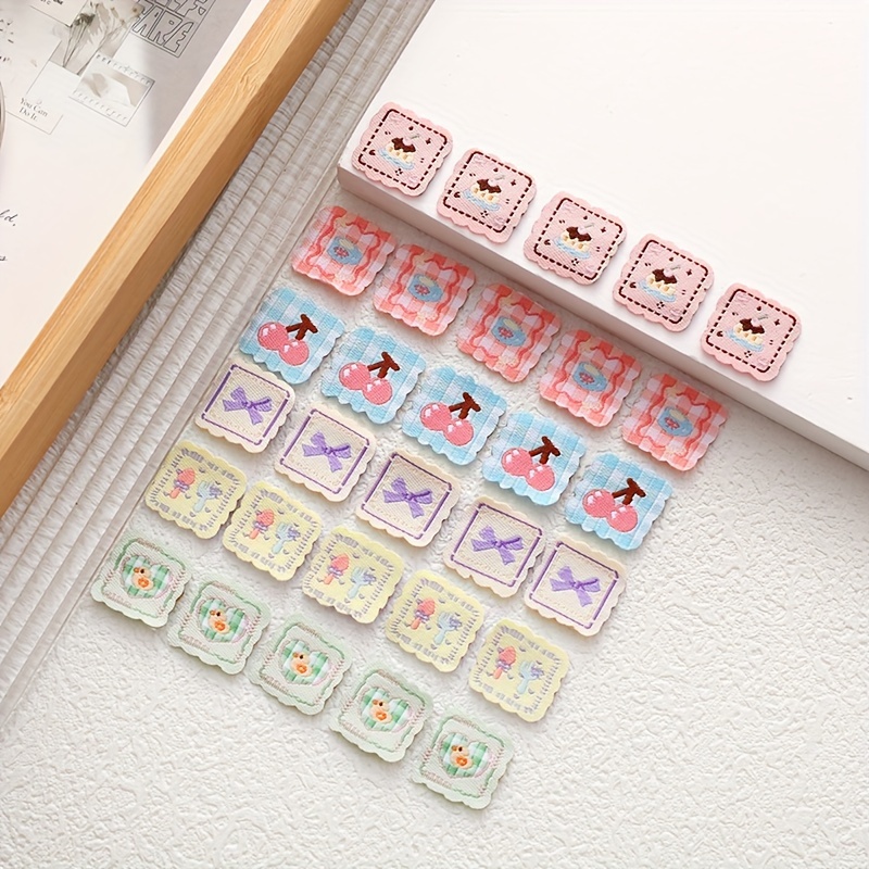 

30pcs - Embroidered Labels For Diy Crafts, Accessories, Journals, And Sewing Projects