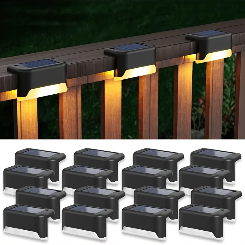 

16 Pack Solar Outdoor Garden Lights, Household Garden Arrangement Waterproof Stairs Deck Lights, Aisle Wall Lights, Rail Decorative Lights