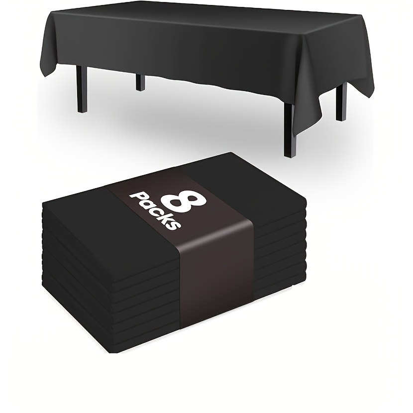 E-shop 8er-Packung Tischdecke aus Kunststoff für rechteckigen Tisch, Hochzeitsdekorationen, Sommerdekoration, Deko für Draußen, Deko, 54 x 72 Zoll