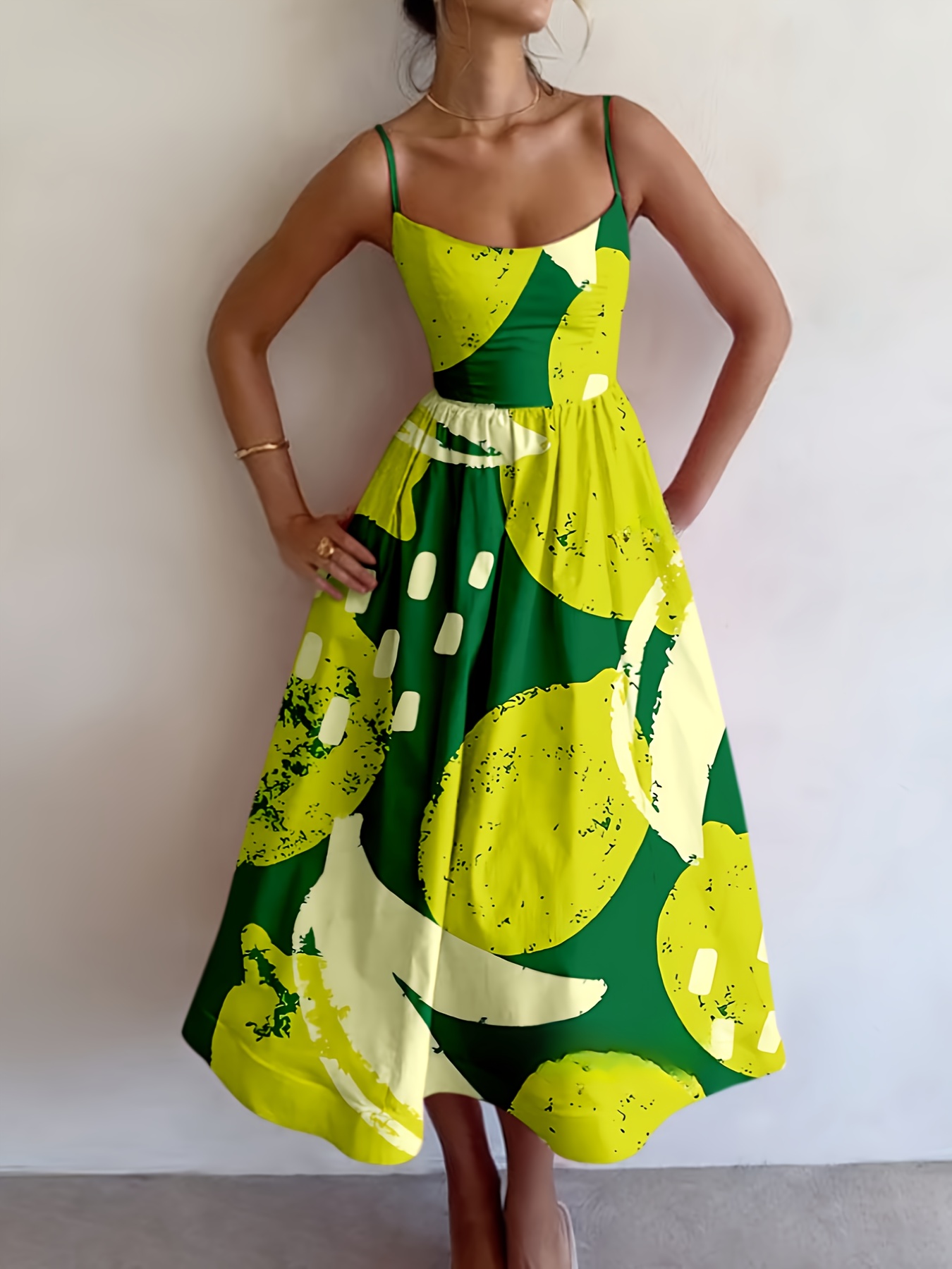 lemon green dress for women ZAPAKA Women Lemon Green Long Bridesmaid Dress Mermaid Halter Open Back Wedding Party Dress, Lemon Green / US12 main image 1