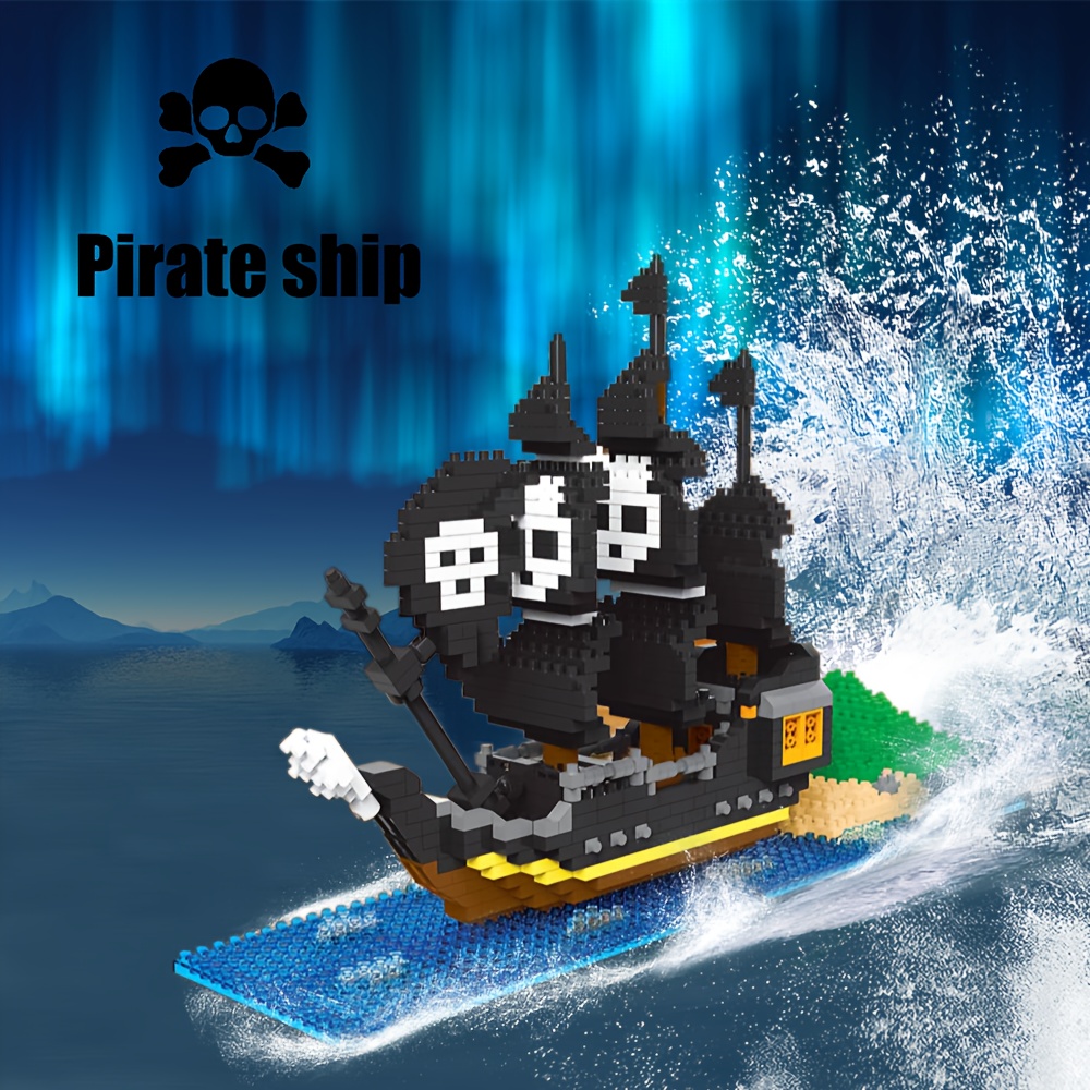 

760pcs Pirate Ship, Entry-level Mini Set, Diy, Puzzle Toys, Gift Boxes, , Christmas, Thanksgiving, New Year's Birthday Gifts, Puzzle Toys, Exercise Skills, Ornaments