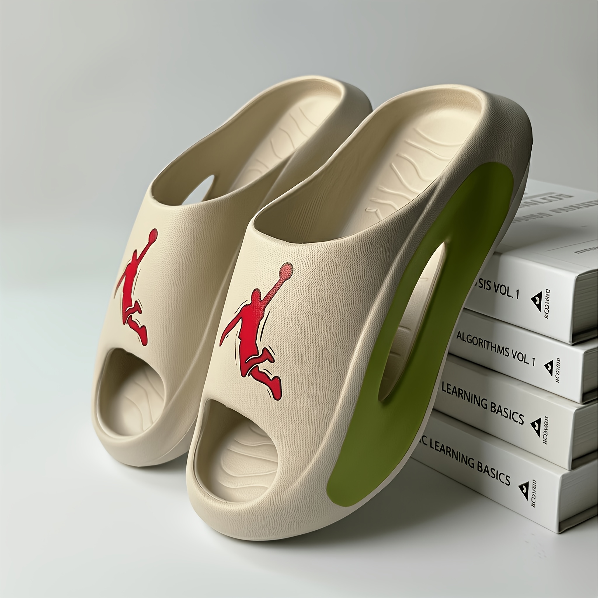 TEMU Sandales EVA pour Hommes et Femmes, Confortables - Lavables à , Printemps et Été, Design Rayé, et la Plage, Chaussures de Plage | Sandales
