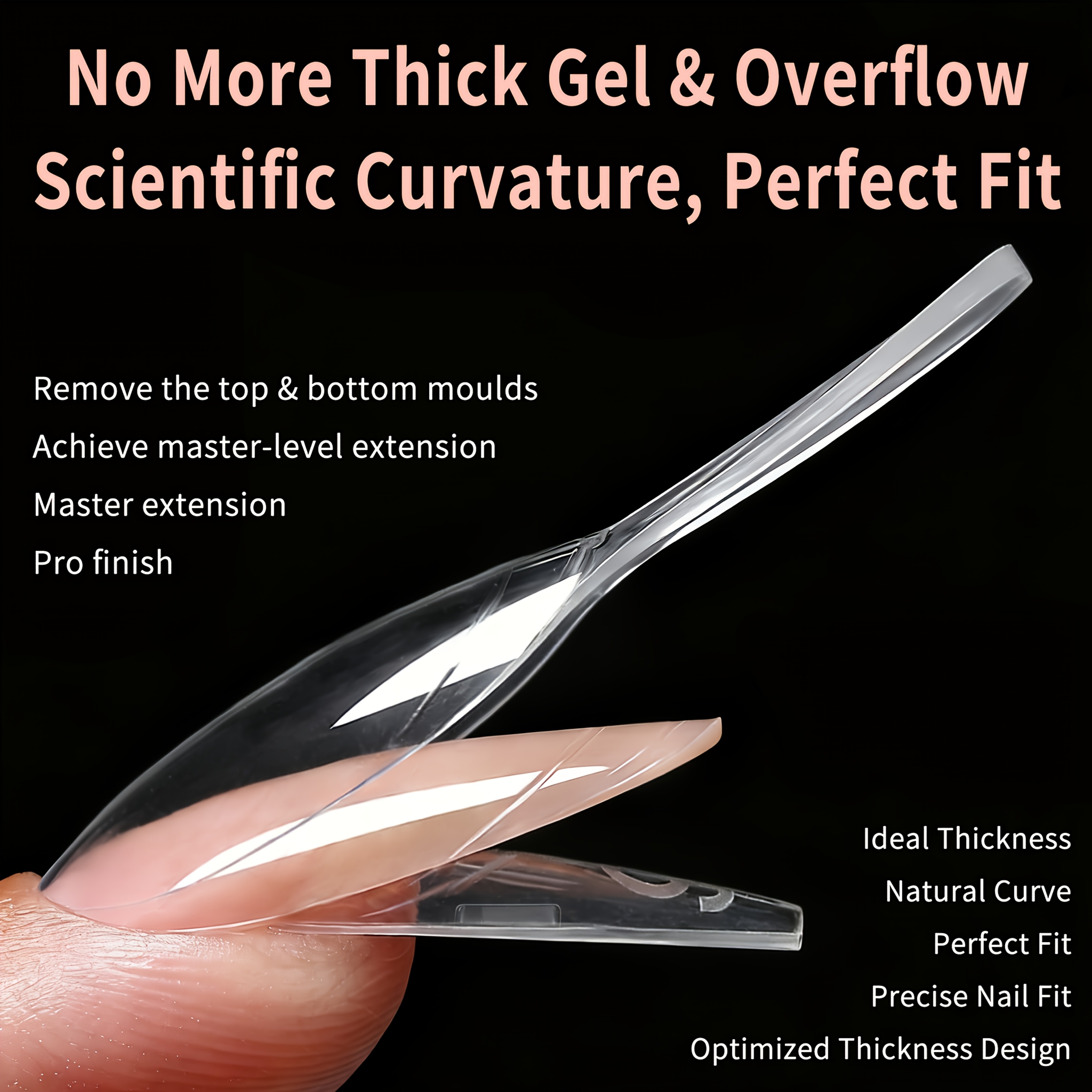 120pcs Oval Sandwich Nail Templates for Quick Extensions