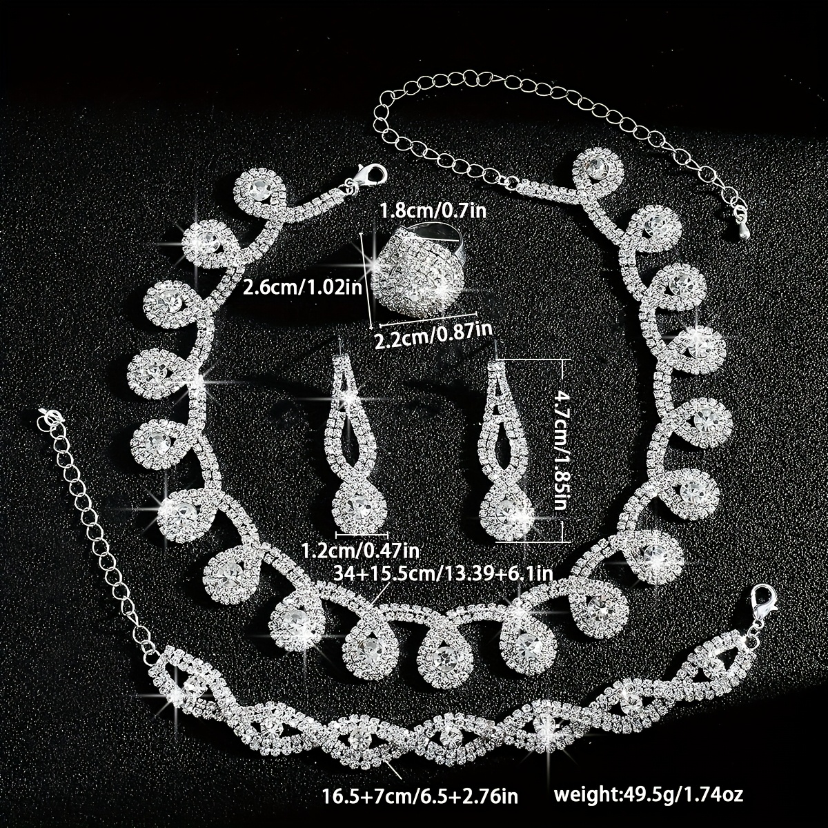 High end Water Drop Bride Jewelry Set
