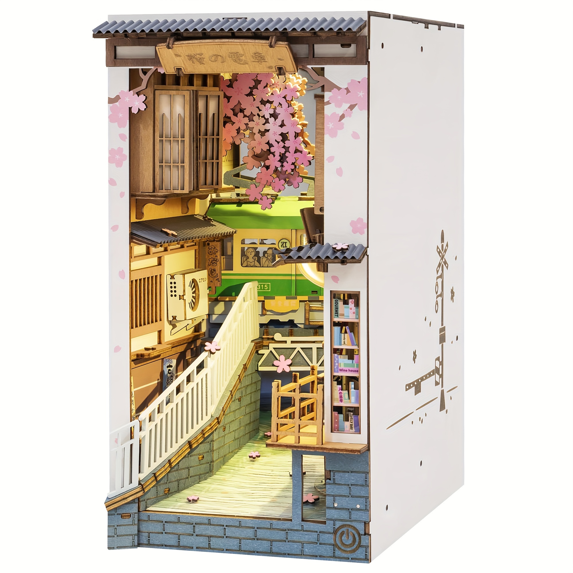 

Sakura Densya Diy Book Nook Shelf Insert Kit Creative Gift For Birthdays- Tgb01