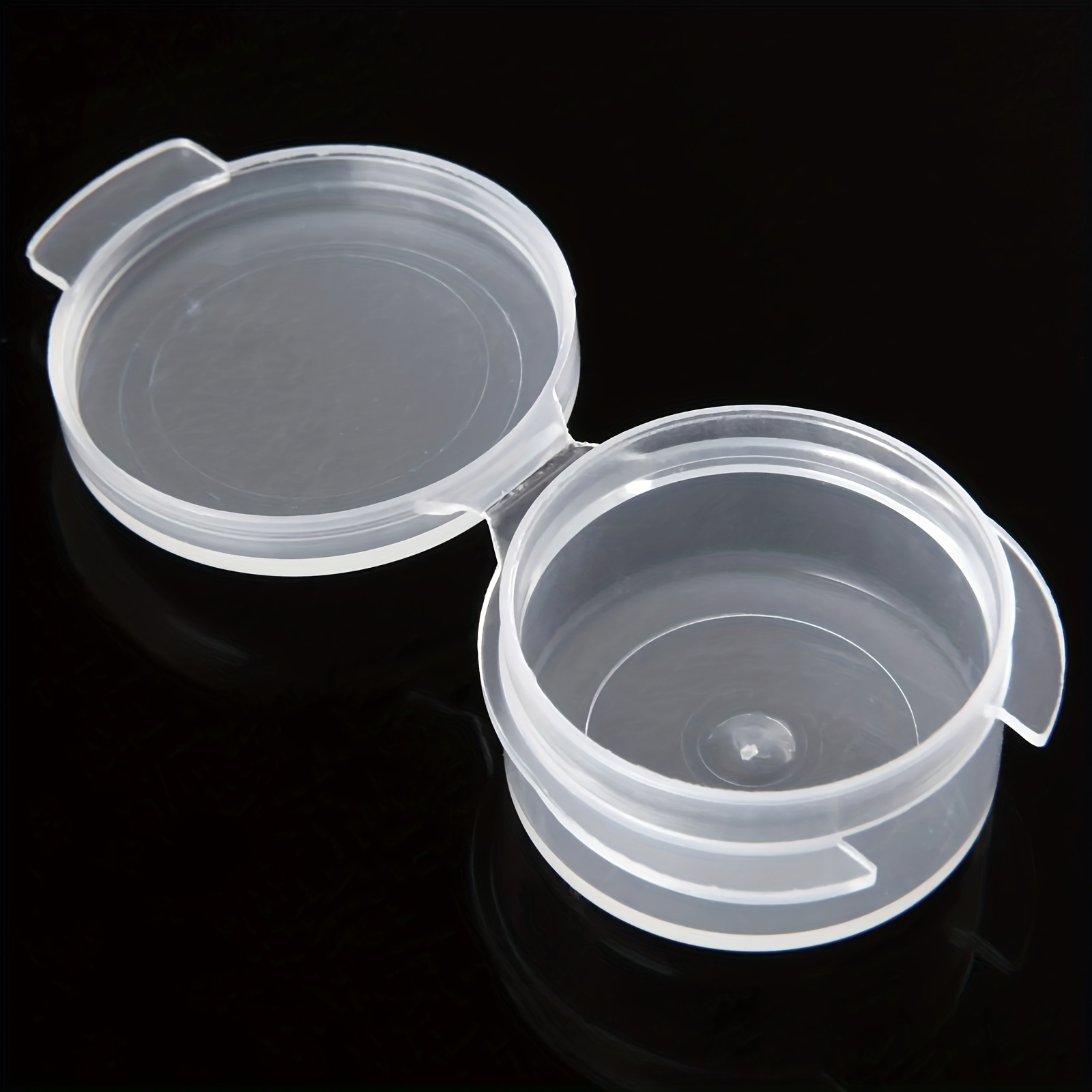 10pcs Cosmetic Button Jars 5g Transparent Plastic Button Caps Mini Q-shrouds Leak-proof Cream Vials
