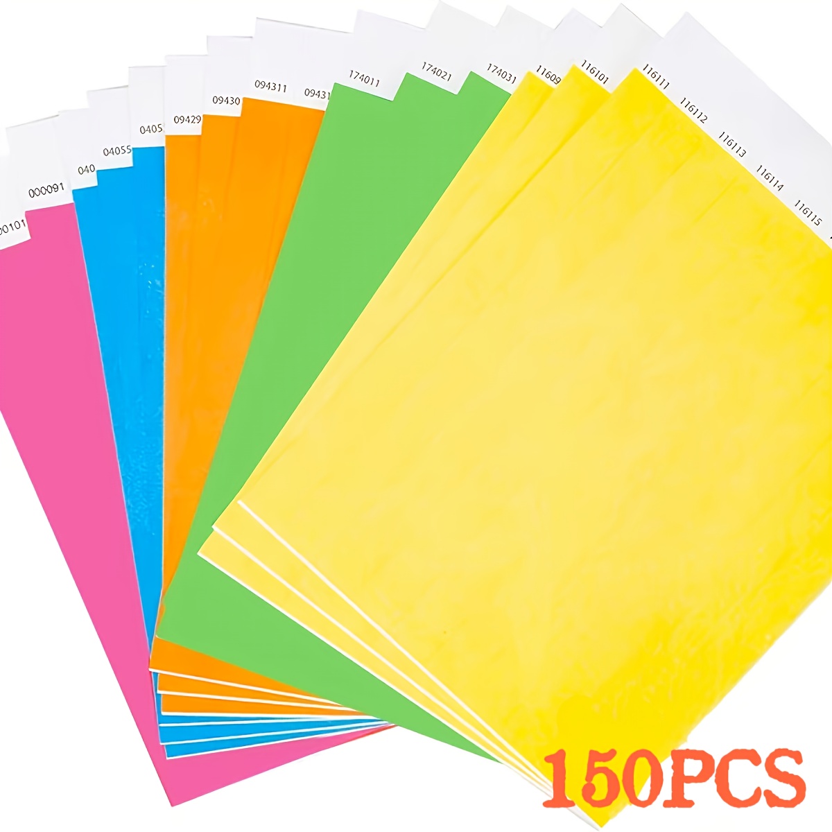 E-shop 30/150 Stück Taiweike Einweg-Papierarmbänder – Reißfeste Papier-ID-Armbänder, Verstellbare Einlassschilder für Partys, Vergnügungsparks Konzerte