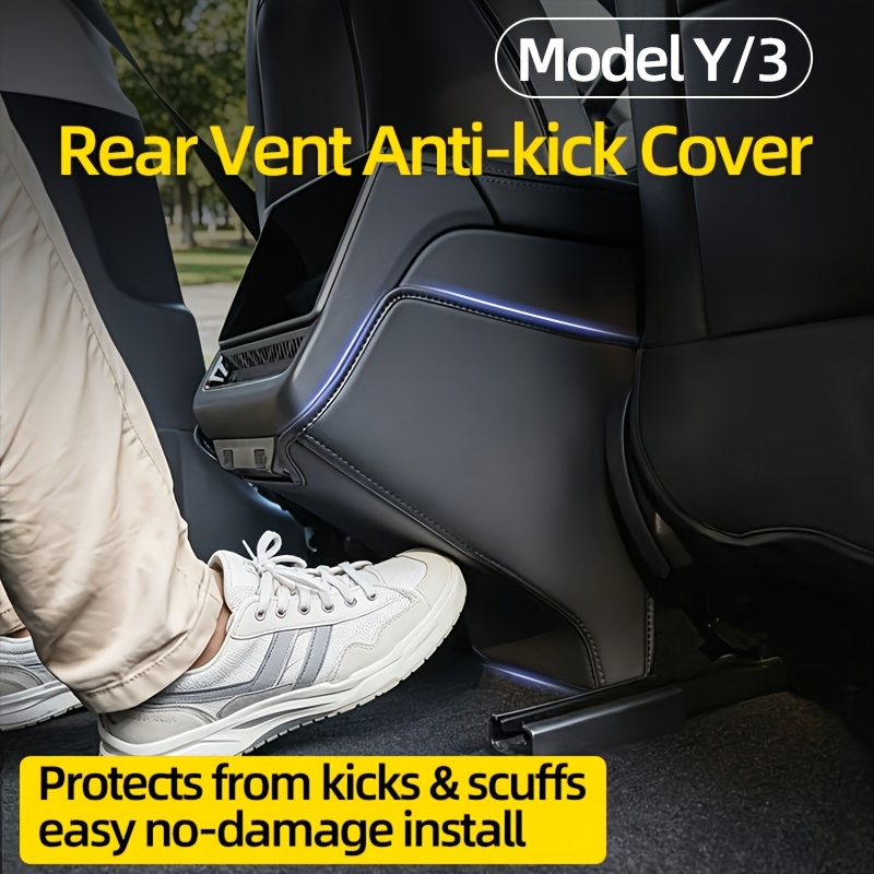 TEMU Suitable For 25-26 For Refreshed For / 2024 2025 Model 3 Anti-kick Mat Protection, Anti-kick Interior Modification, For Use Under The Rear Air