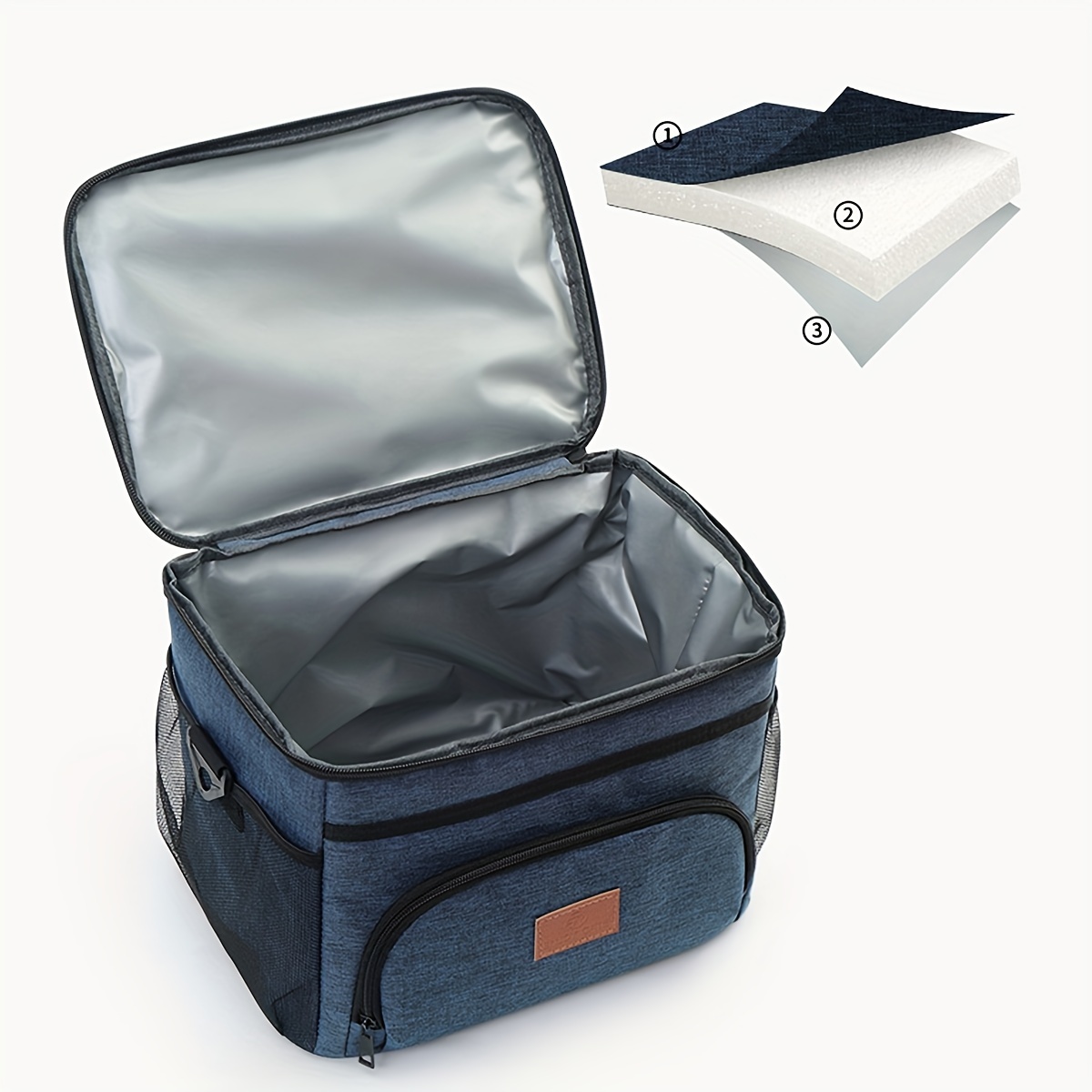 große kapazität isolierter lunchbeutel - niedliches tragbares kühltaschen-box mit schultergurt, aluminiumfolie verdickt, ideal für schule, büro, reisen und outdoor-picknicks, lunch bo, zurück zur schule 0