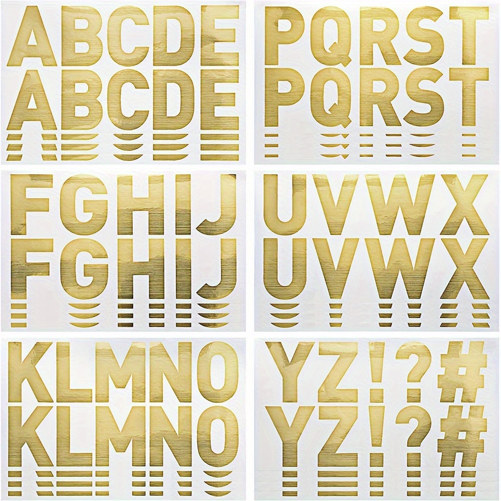 

232pcs/24 Sheets Large Letter Stickers Big Font Alphabet Letter Number Stickers Self Adhesive Letters Number Kit Mailbox Stickers
