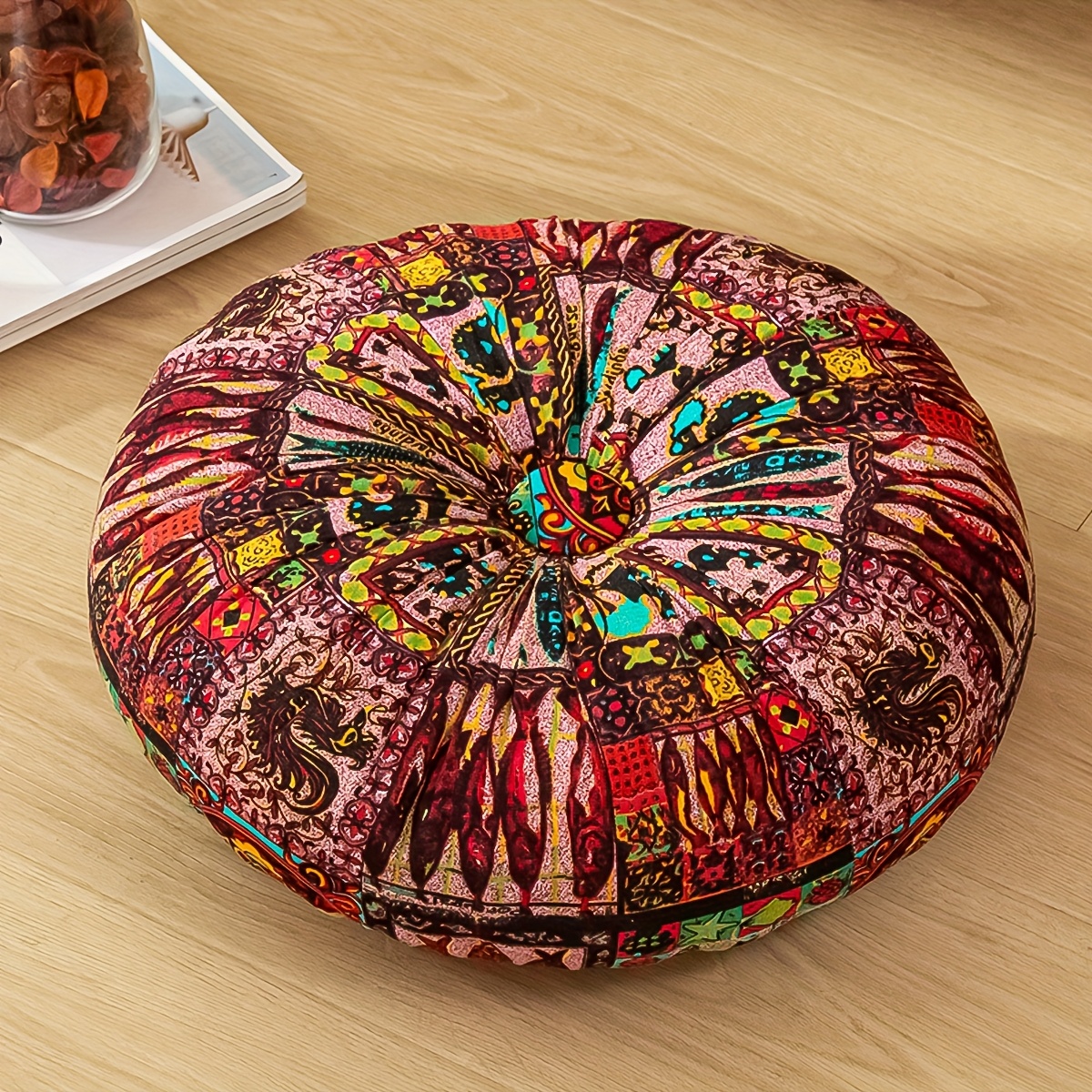 Bohemian Style Thick Round Floor Mat for Home Decor