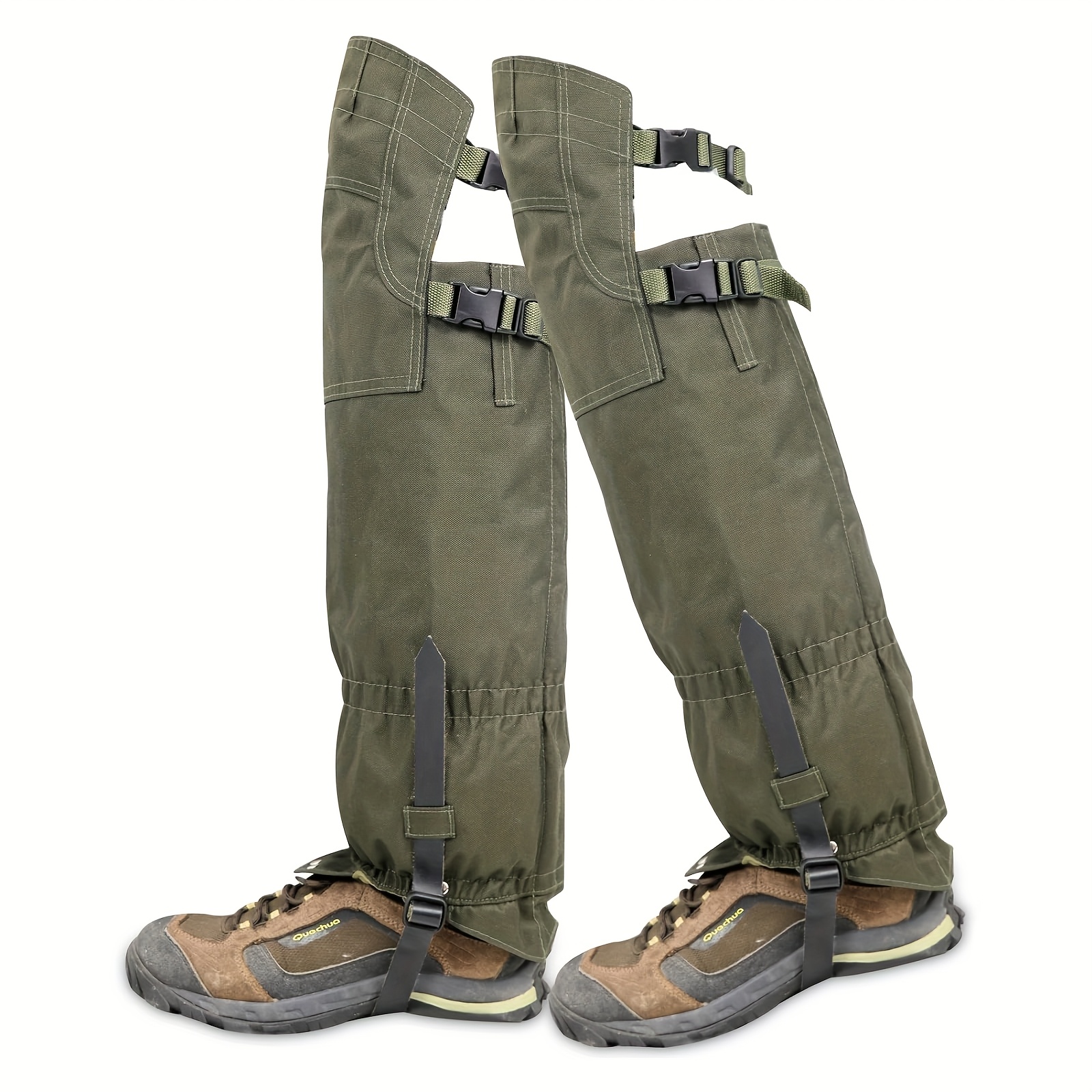 Temu A Pair Of Military Green Leg Warmers, High Quality, Suitable For Outdoor Hunting, Durable And Thick Fabric-image