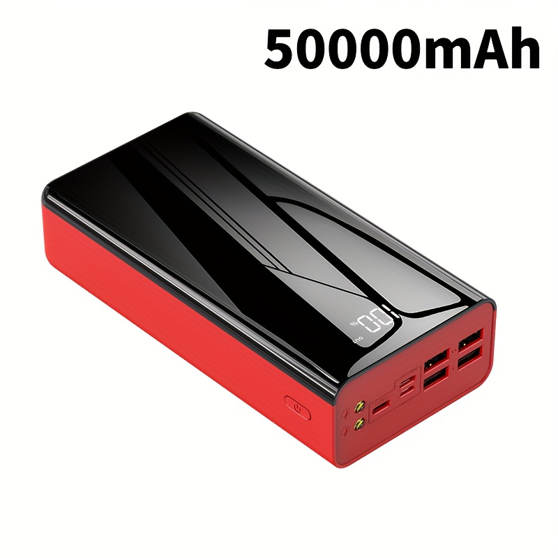 A 50000mah Power Bank With 22.5w Super Fast Charging, Featuring An Display, Serves As A Travel Backup Power Source, Of Charging Multiple Devices Simultaneously