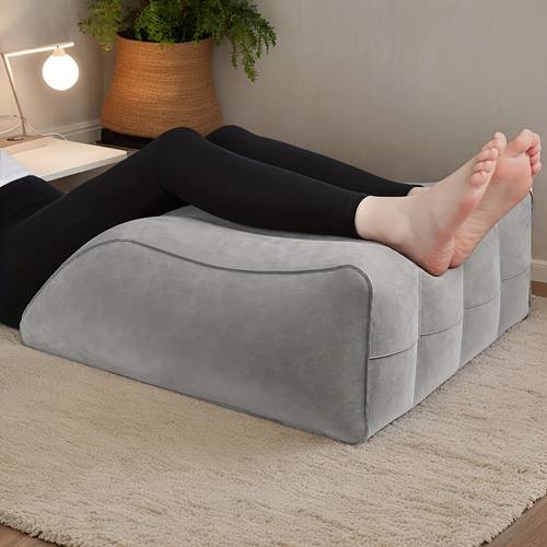 1pc inflatable leg pillow portable wedge circulation inflated pillow leg raising shaping relieves leg and comfortable rest lightweight and suitable for home or travel use