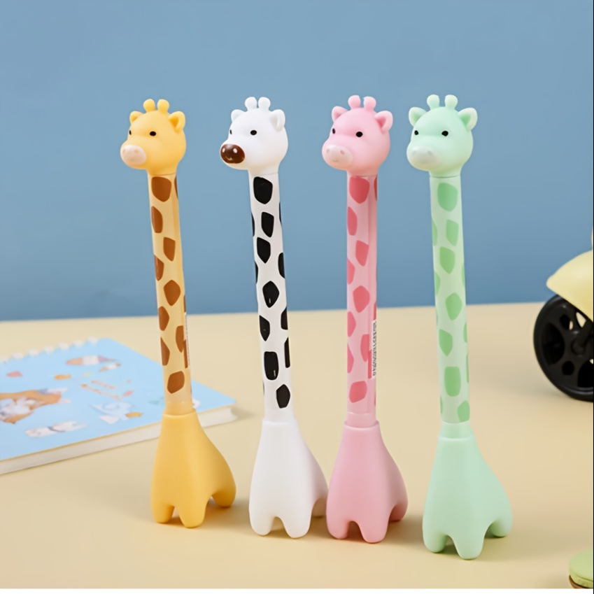 12 cute giraffe gel pens stylish and realistic design smooth black ink   for   back to school stationery kawaii supplies   writing tools Product details 13