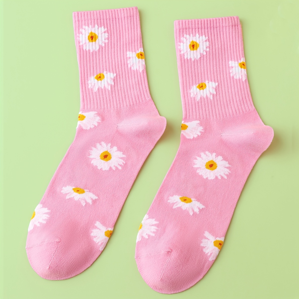 E-shop Ein Set florale Socken für Damen, mit einem niedlichen und modischen Design, als Geschenk für Geburtstage und Partys. Diese verspielten und