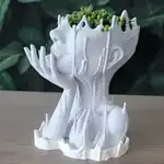 优雅的家居装饰摆件盆栽 植物花盆容器 花园装饰 带排水孔 塑料材质