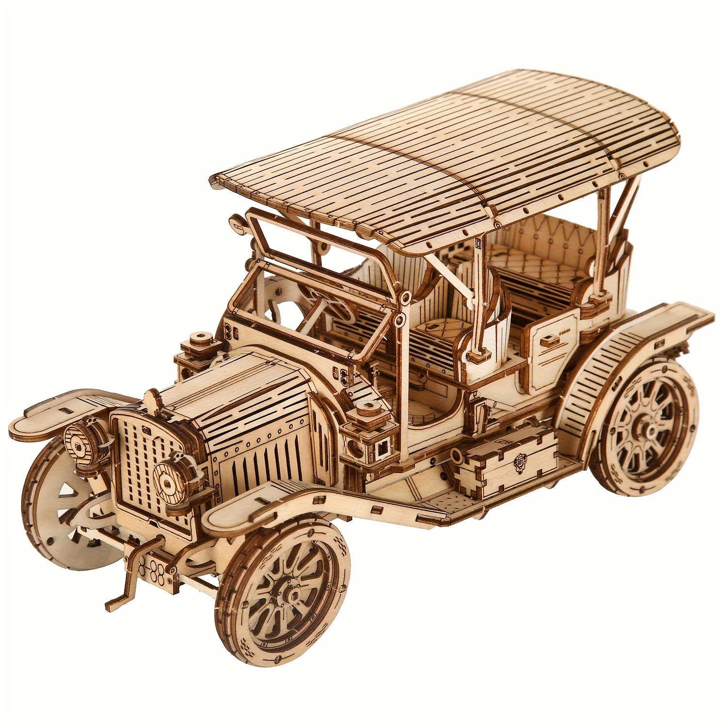 

3d Three-dimensional Puzzle Wooden Retro Classic Car Model, Diy Handmade Assembled Birthday Gift Toy