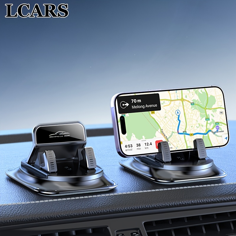 

Lcars 360° Rotatable Car Phone Mount, Abs Material, Silicone Non-slip Pad, Dashboard Compatible, Suitable For Car, Office, Home Use