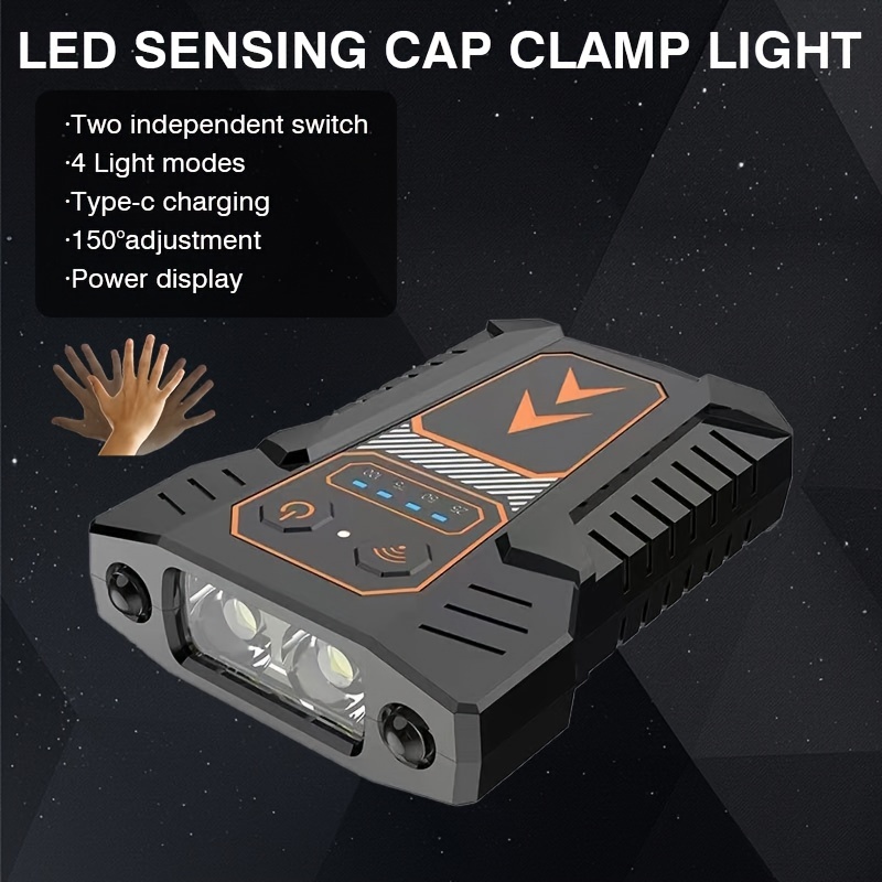 TEMU New Led Light, Type-c Charging, 3 Levels Of , Night Fishing Night Running