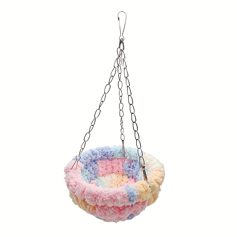 Hammock, Parrot Warm Hanging Nest, Plush Hammock For Birds
