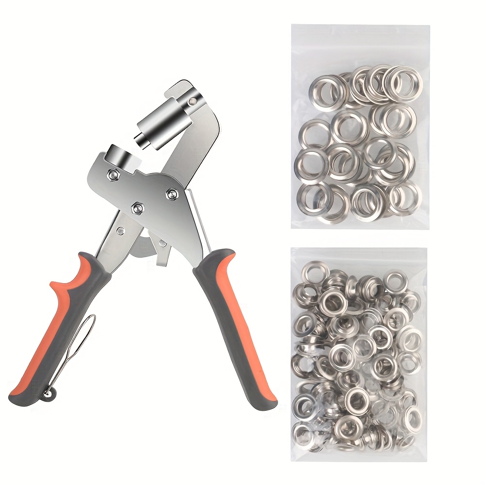 Klešče za luknjanje usnja in platna za oblačila 3/8 palca 10 mm s 100 luknjicami, set orodja za luknjanje, ročni luknjač, klešče za obroč