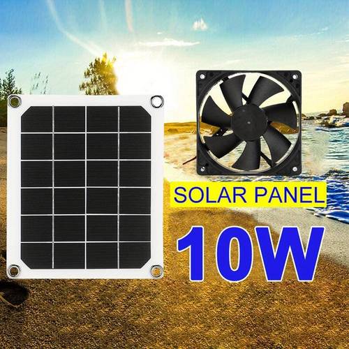 solar panel exhaust fan outdoor solar exhaust fan portable exhaust fan for rvs greenhouses pet houses chicken house 10w low power