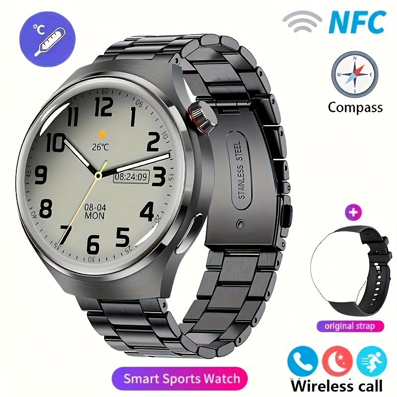 2024 New GPS Sports Track For Smart Watch for Men NFC Wireless Call Men's Watch 360 * 360 HD Screen For Smart Watch Outdoor Sports Fitness Tracker_voghion.com