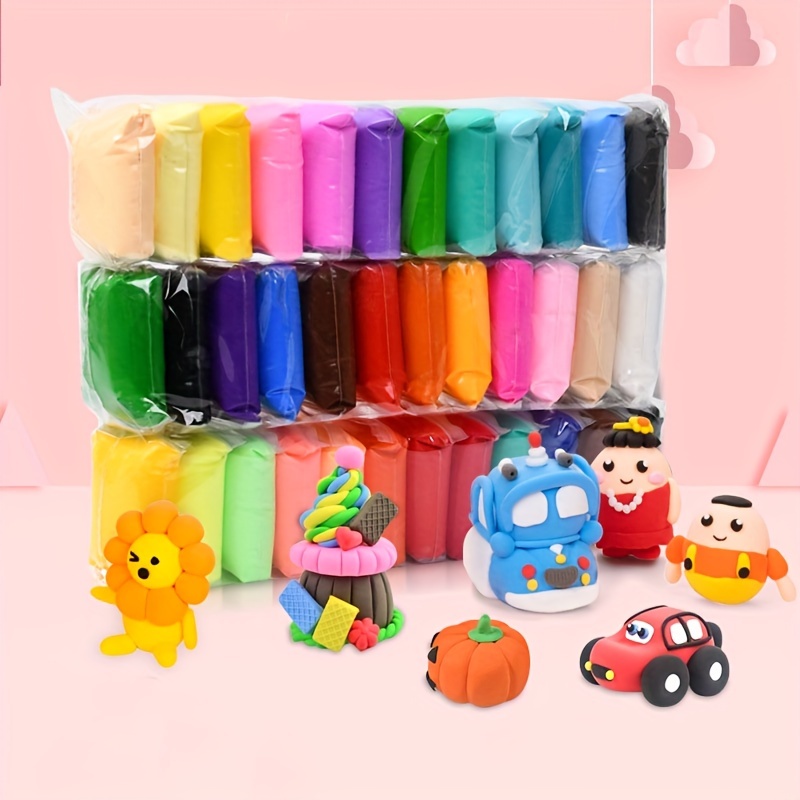 

12pcs/24pcs/36pcs, Air Dry Clay, Magic Modeling Clay Set, With Magic Clay Tool Accessories, Squeeze Clay For Kids And Gifts To Play Clay Art, Diy Modeling