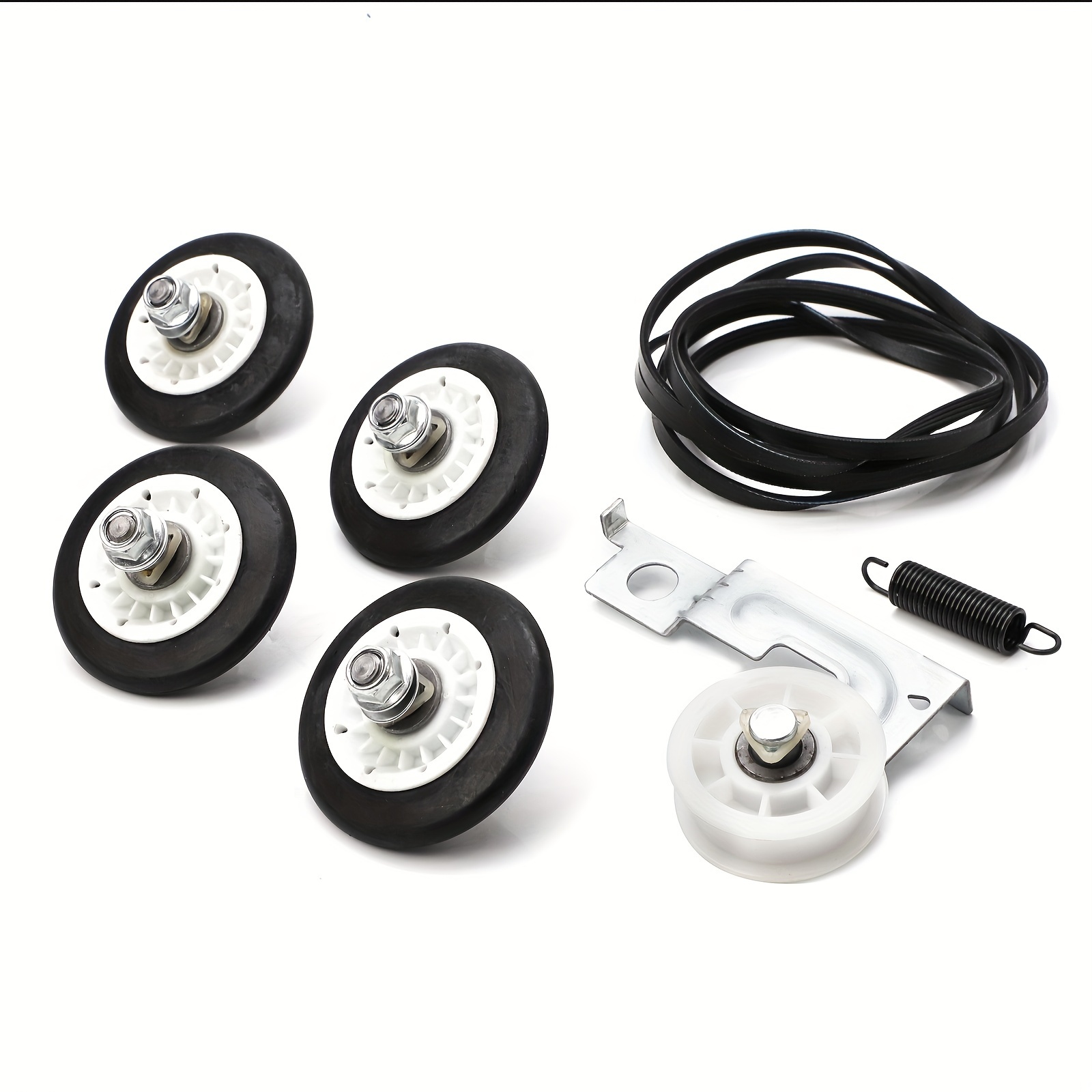 

[diy Fix] Dryer Repair Kit & - Includes Drum Rollers, Pulleys & Belt, Compatible With 4581el2002c, 4561el3002a, 4400el2001a Models - Metal Construction, No Power Needed