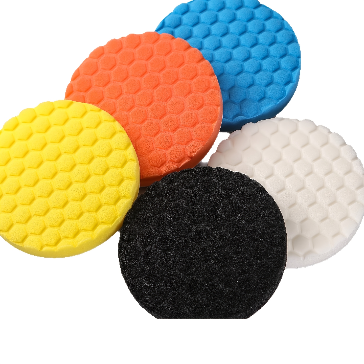 TEMU Car Polishing Wax Sponge Wheel, 3-7 Inch Football Pattern Foam Buffing Pad