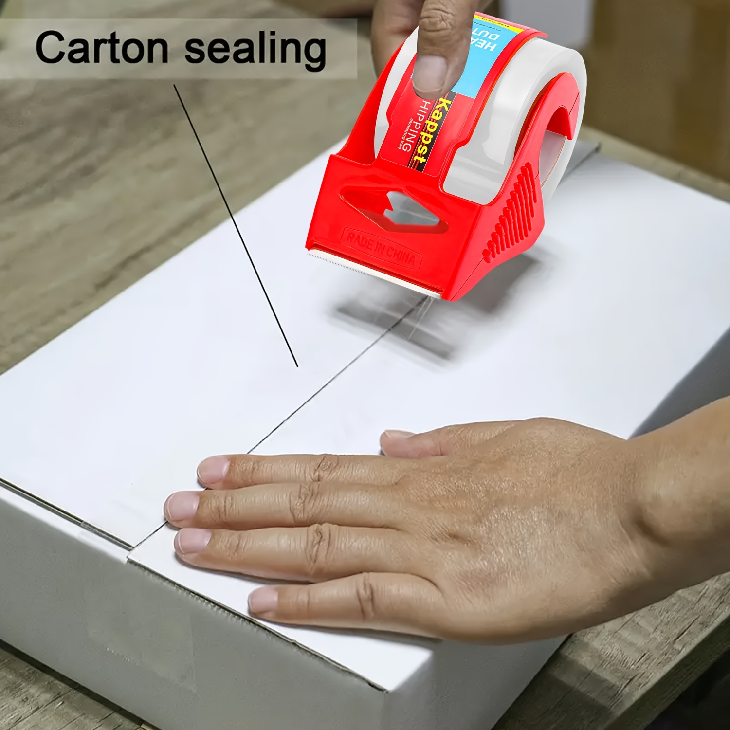 Heavy-Duty Packing Tape Set with Red Cutter