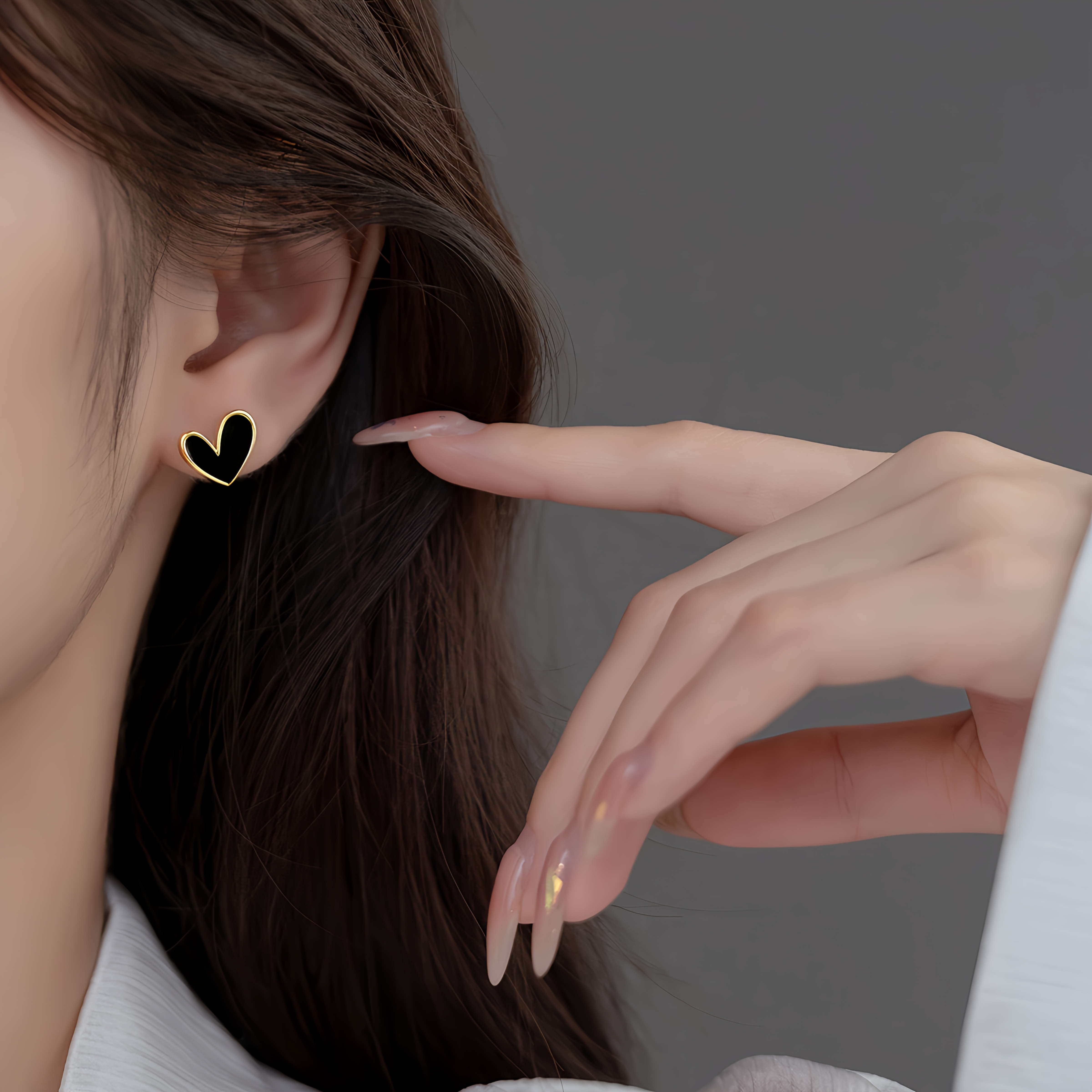 Heart Shaped Golden Earrings for Women