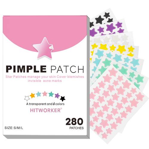 280 pimple patches gentle non irritating patches to cover and blemishes star shaped multi color patches waterproof and breathable facial skin personal care party suitable for types and ages