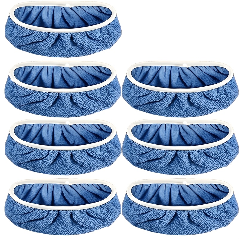 TEMU Lot de 7 lingettes de réutilisables, vadrouilles sèches en microfibre , pack de rechange de lingettes de humides lavables en machine, convient à