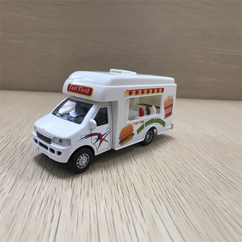 KinsFun – Camion De Glace à Friction, Porte Ouvrable, Jouet Rétro, Coloré, Pour Enfant, Collection, Jeu Imaginatif